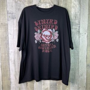 Lynyrd Skynyrd XXL Black & Red Skull Crewneck Short Sleeve T-Shirt Southern Rock